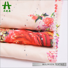 Mulinsen Textile 75D Hot Drilling Fabric 4 Way Stretch Polyester Paper Print for Dress